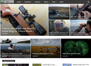 How outdoorempire.com looks like on a tablet such as an iPad.