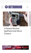 How outdoorhub.com looks like on a mobile device such as an iPhone.