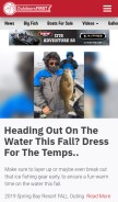 How outdoorsfirst.com looks like on a mobile device such as an iPhone.
