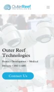 How outerreeftech.com looks like on a mobile device such as an iPhone.