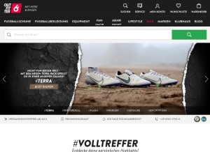 How outfitter.de looks like on a tablet such as an iPad.