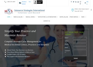 How outsourcestrategies.com looks like on a tablet such as an iPad.