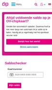 How ov-chipkaart.nl looks like on a mobile device such as an iPhone.