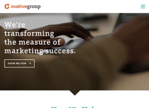 How ovative.com looks like on a tablet such as an iPad.