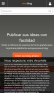 How over-blog.es looks like on a mobile device such as an iPhone.