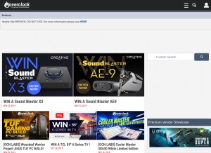 How overclock.net looks like on a tablet such as an iPad.