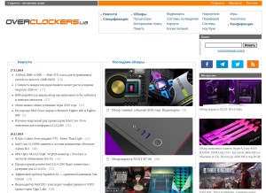 How overclockers.ua looks like on a tablet such as an iPad.