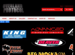 How overlandprotocol.com looks like on a tablet such as an iPad.