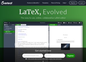 How overleaf.com looks like on a tablet such as an iPad.