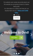 How ovid.com looks like on a mobile device such as an iPhone.