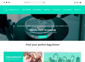 How ovogenebank.com looks like on a tablet such as an iPad.