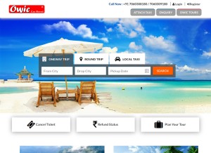 How owic.in looks like on a tablet such as an iPad.