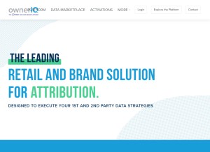 How owneriq.com looks like on a tablet such as an iPad.