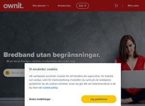 How ownit.se looks like on a tablet such as an iPad.