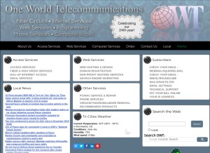 How owt.com looks like on a tablet such as an iPad.