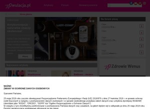 How owulacja.pl looks like on a tablet such as an iPad.