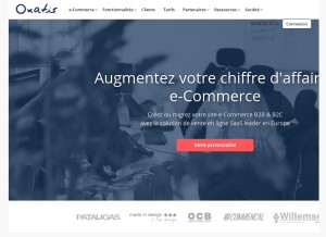 How oxatis.com looks like on a tablet such as an iPad.