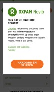 How oxfam.nl looks like on a mobile device such as an iPhone.