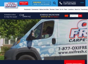 How oxifresh.com looks like on a tablet such as an iPad.