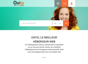 How oxito.com looks like on a tablet such as an iPad.