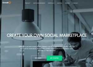 How oxwall.com looks like on a tablet such as an iPad.