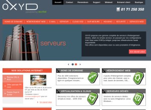 How oxyd.fr looks like on a tablet such as an iPad.