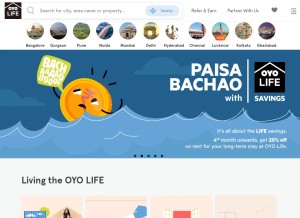 How oyolife.in looks like on a tablet such as an iPad.