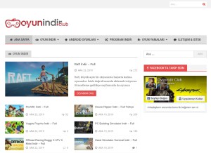 How oyunindir.club looks like on a tablet such as an iPad.