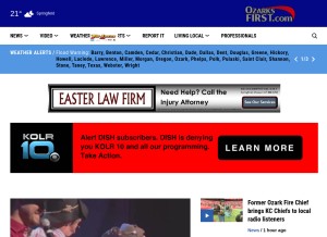 How ozarksfirst.com looks like on a tablet such as an iPad.