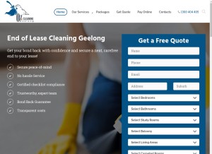 How ozcleaninggeelong.com.au looks like on a tablet such as an iPad.