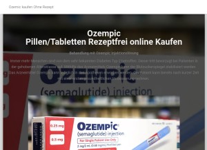 How ozempickaufen.to looks like on a tablet such as an iPad.
