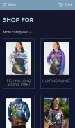 How ozfishingshirts.com looks like on a mobile device such as an iPhone.