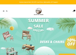 How ozstudydesks.com.au looks like on a tablet such as an iPad.