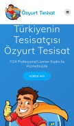 How ozyurttesisat.com looks like on a mobile device such as an iPhone.