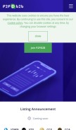 How p2pb2b.io looks like on a mobile device such as an iPhone.