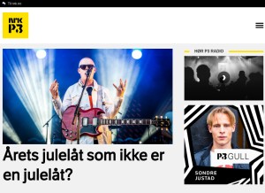 How p3.no looks like on a tablet such as an iPad.