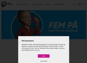 How p4.no looks like on a tablet such as an iPad.