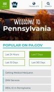 How pa.gov looks like on a mobile device such as an iPhone.