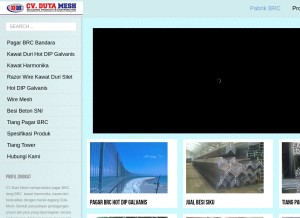 How pabrikbrc.com looks like on a tablet such as an iPad.
