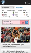 How pac-12.com looks like on a mobile device such as an iPhone.