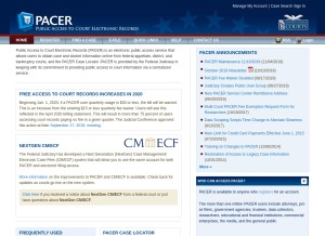 How pacer.gov looks like on a tablet such as an iPad.