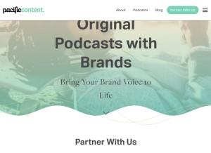 How pacific-content.com looks like on a tablet such as an iPad.