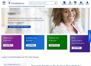 How pacificare.com looks like on a tablet such as an iPad.