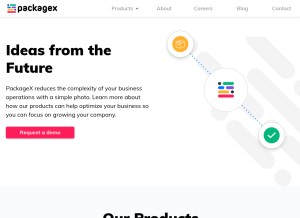 How packagex.app looks like on a tablet such as an iPad.