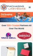 How packaginglasvegas.com looks like on a mobile device such as an iPhone.