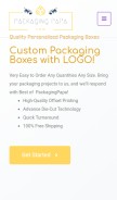 How packagingpapa.com looks like on a mobile device such as an iPhone.