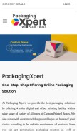 How packagingxpert.com looks like on a mobile device such as an iPhone.