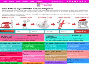 How packers-and-movers-bangalore.in looks like on a tablet such as an iPad.