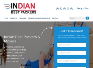 How packersjaipur.com looks like on a tablet such as an iPad.