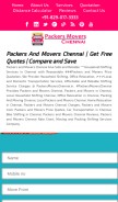 How packersmoverschennai.in looks like on a mobile device such as an iPhone.